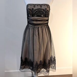 Elegant Black Strapless Dress